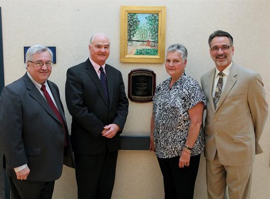 (from left) Donald L. Pendley, NJ Hospice and Palliative Care Organization, Monmouth County Freeholder Director John P. Curley, Diana Czerepuszko, Administrator at Geraldine L. Thompson Care Center and Charles Brown, Monmouth County Director of Human Services